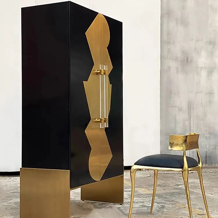 Modern luxury wine cabinet designer living room wall display cabinet lobby high-end partition storage side cabinet