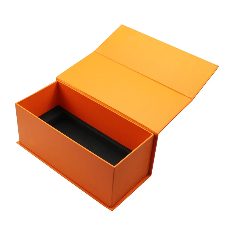 15 Years Factory Custom Design Printing orange Magnetic Luxury Paper Gift Box