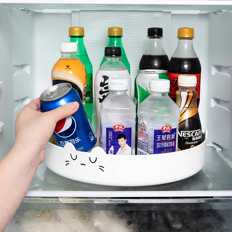 360 degree Rotating Kitchen Organizer Tray Rack Multi-Purpose Kitchen Storage Revolving Tray