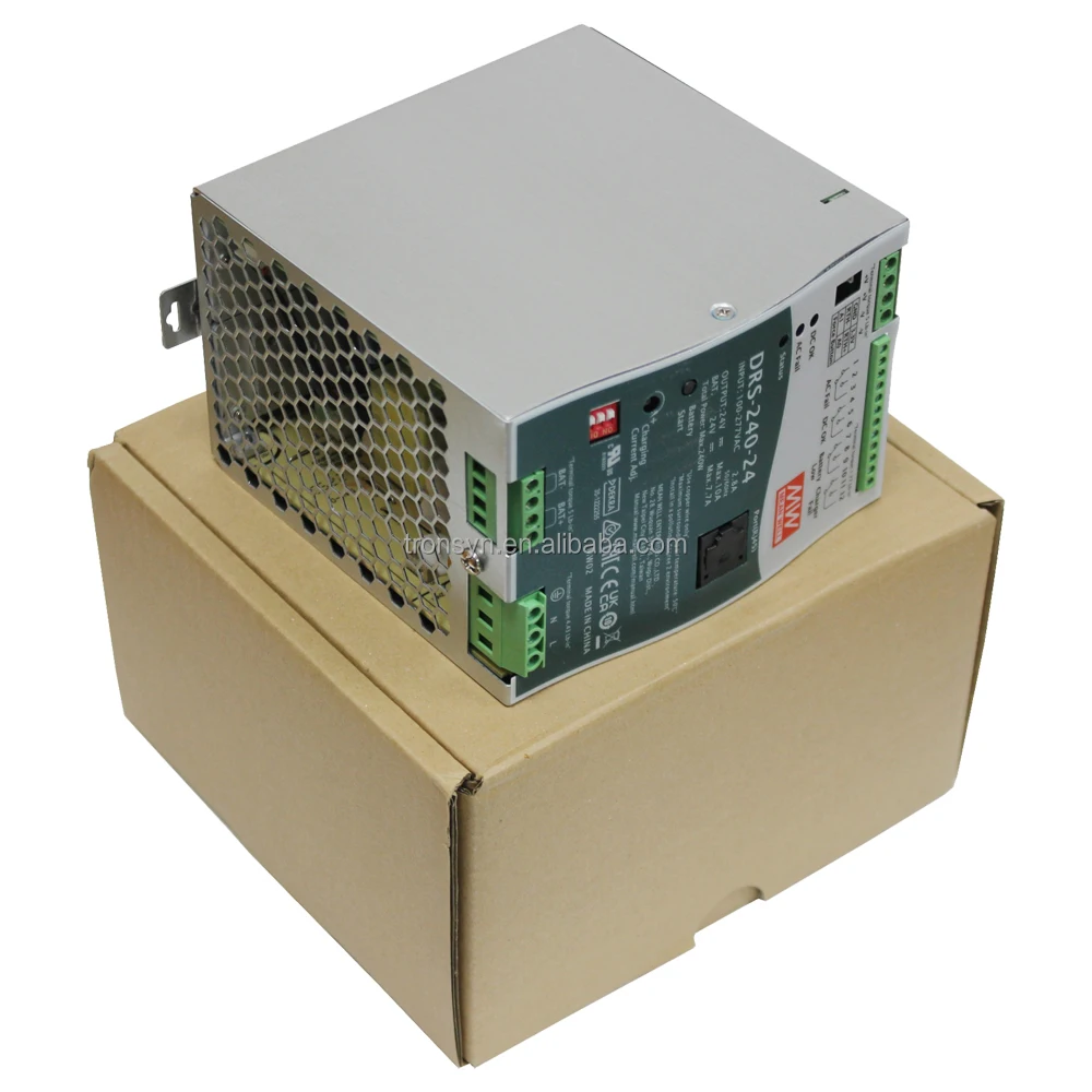 Meanwell DRS-240-12 240W All-In-One Intelligent Security 12V Power Supply Plastic Din Rail Power Socket Uninterruptible DC-UPS