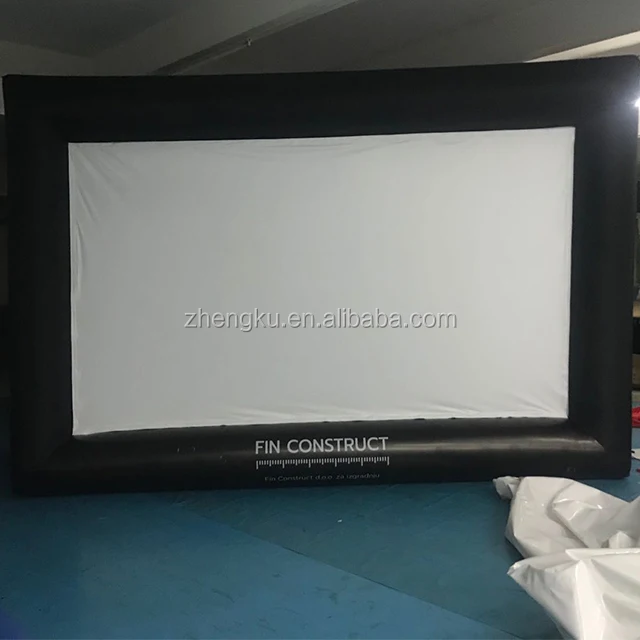 Popular Blow Up TV Screen Inflatable Projection Screen Outdoor 24ft Cinema Movie Screen Inflatable Design