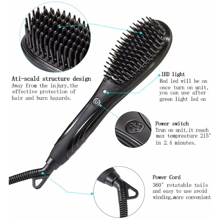 Comb Straightener Curler Salon Negative Electric Blow Spin Dryer Rotating Brush One-step Hair Dryer And Volumizer Hot Air Brush
