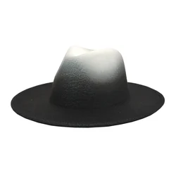 Two tone trilby suede panama sombrero felt fedoras chapeau wholesale unisex wide big brim high quality men women fedora hats