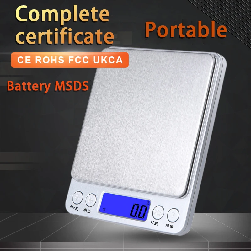 Hot Selling Digital Kitchen Scale Me asuring Food with LCD Display Stainless Steel with Battery Power Wholesale