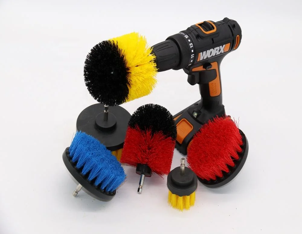 3PCS Drill Brush Scrub Attachment Kit Power Scrubber Cleaning brush for Wooden Floor Laundry Room Cleaning