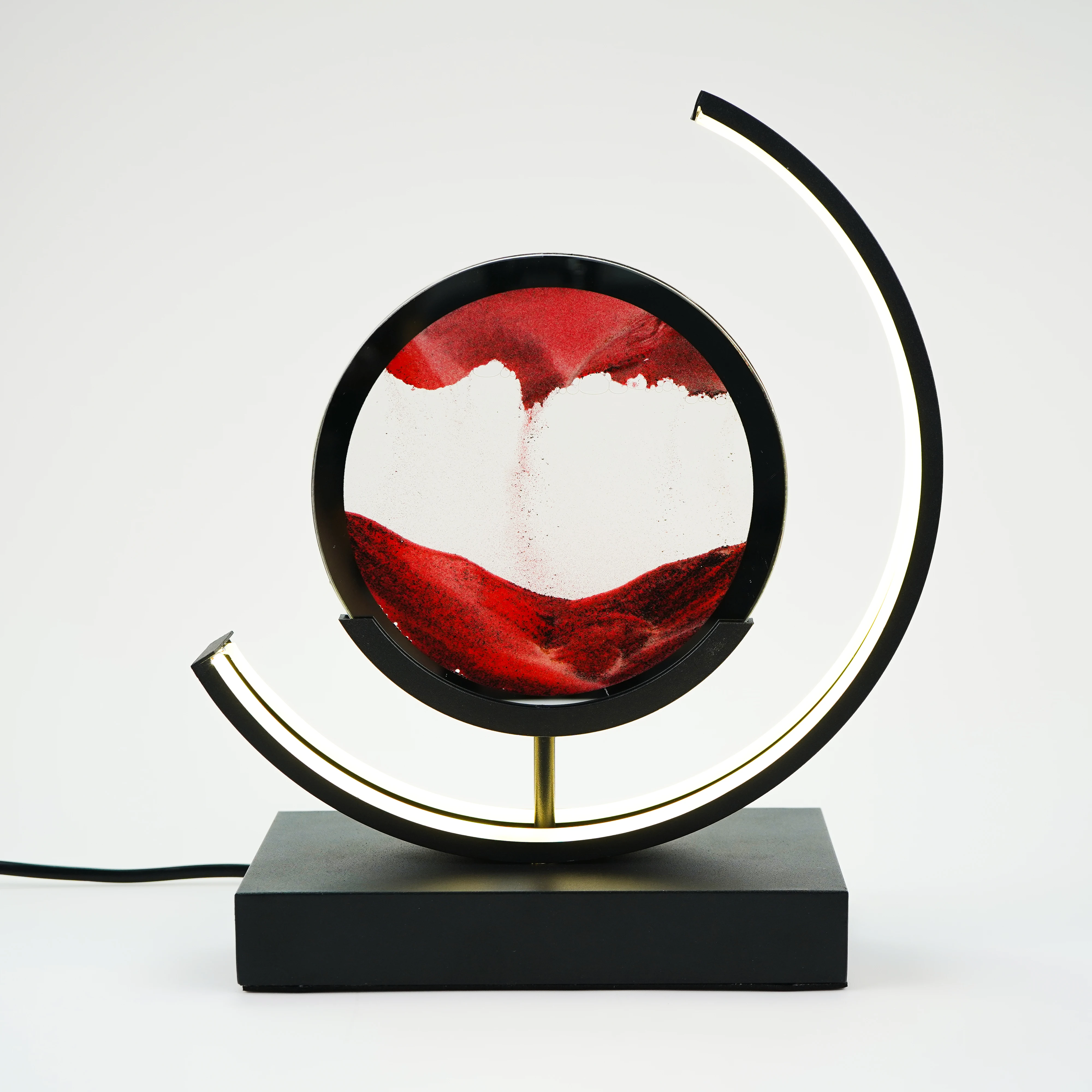 Quick Moving 3D Sand Art Painting Pictures Dynamic Flowing Quicksand Table LED Lamp Hourglass Sand Picture for Home Decoration