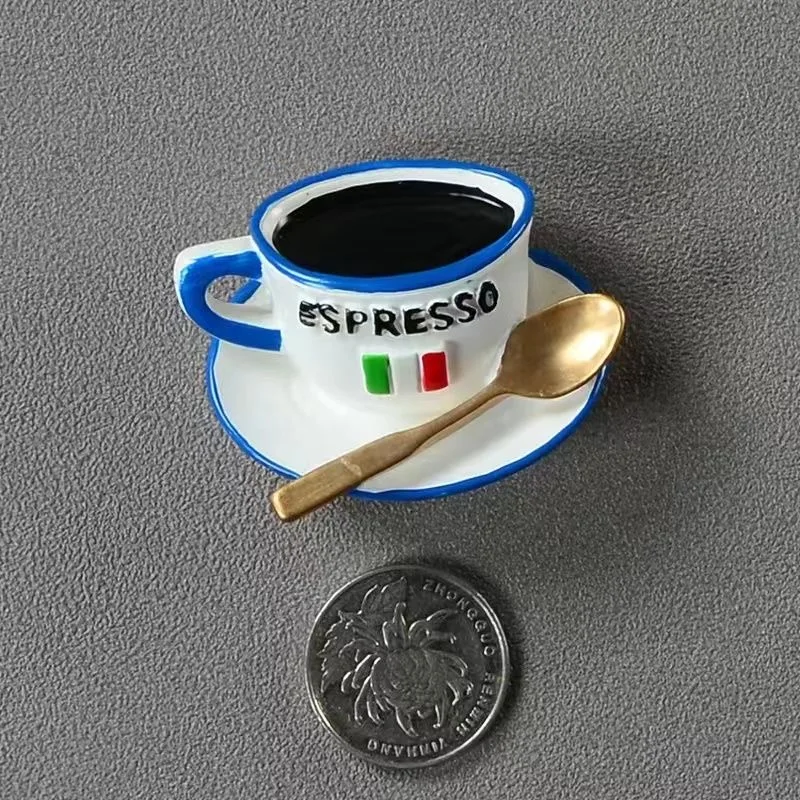 Food Souvenir Custom 3D Double Sided Fridge Magnets Gold Metal Fridge Magnet