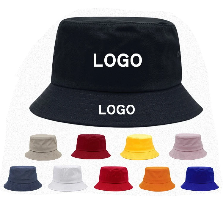 Wholesale Unisex Fashion Custom Embroidery Logo Cotton Travel Fisherman Bucket Hat Caps