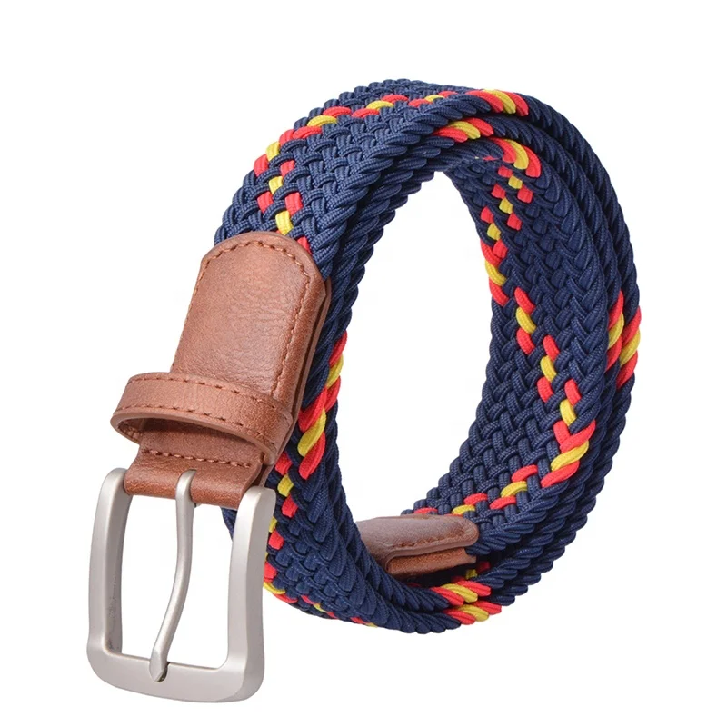 YWHCHI Stretch Woven Belt, Men & Women Multi-Color Elastic Braided Belt, for Jeans casual Pants Flexible Weave Golf Belt