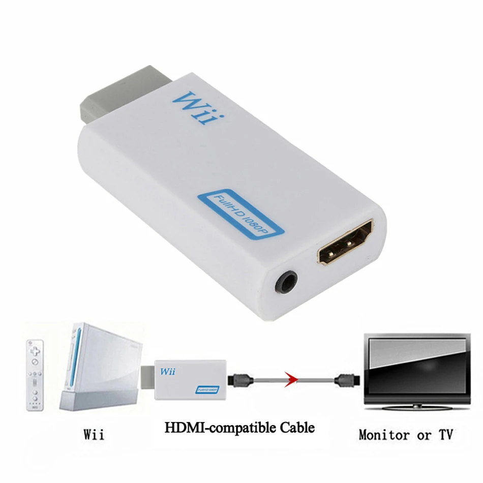 Для Wii конвертер для Nintendo адаптер с 3 5 мм аудиовыходом Wii2HDM