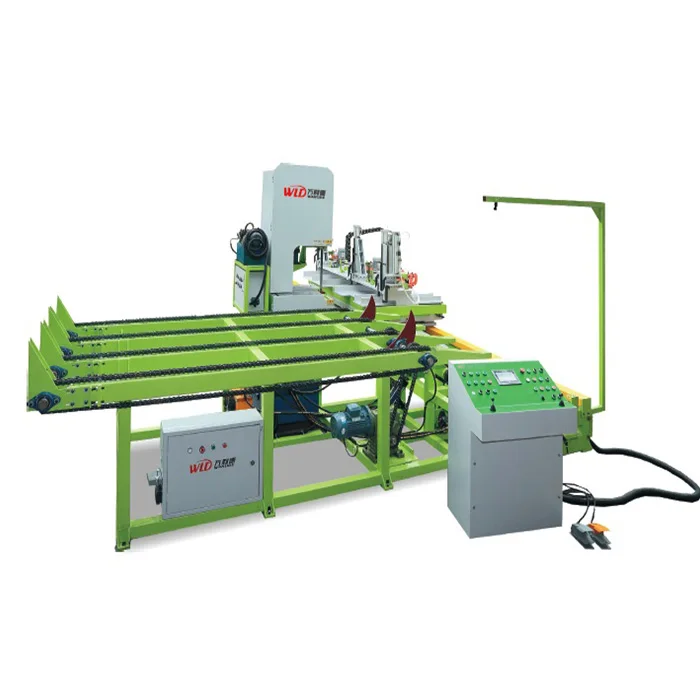 
ZMJ-80-300B Heavy Duty With Feeder and Conveyor CNC Log Saw Mill Machine 