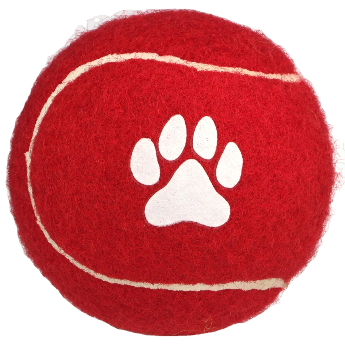 Hot selling pet dog toy ball cartoon footprint outdoor training ball Teddy footprint interactive tennis toy