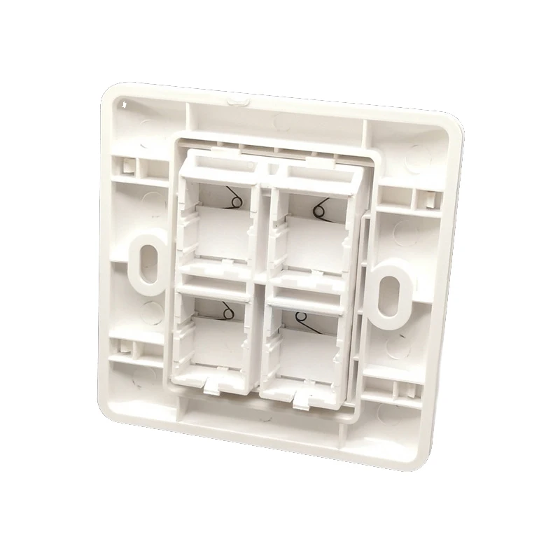 Made in China 86mm 4 port RJ45 8P8C Network Wall Face Plate