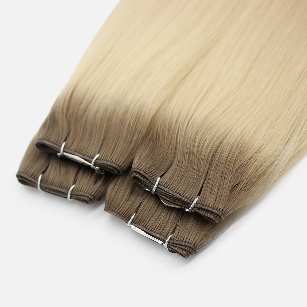 Russian Hair double genius weft human hair extensions mashin twin genius weft russian hair