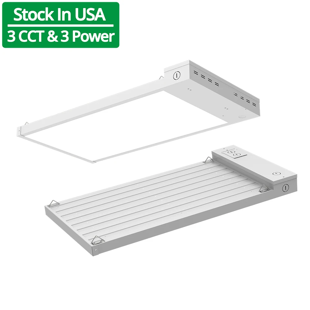 US Warehouse 192W 256W 320W 3CCT Selectable Linear High Bay 4ft  96W 128W 160W LED Linear High Bay Light