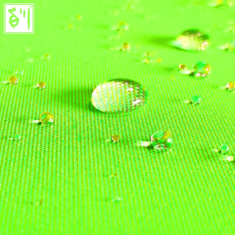 Baichuan Rpet dope dyed recycled HIGH VISIBILITY 300D polyester oxford waterproof fabric