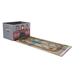 Rectangle Polyester Storage Container Box Folding Toys Storage Box For Children