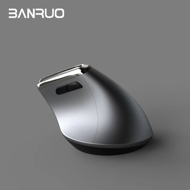 Vertical wireless Bluetooth aluminum alloy wheel wireless mouse ergonomic game mouse 2.4G wireless Bluetooth vertical mouse