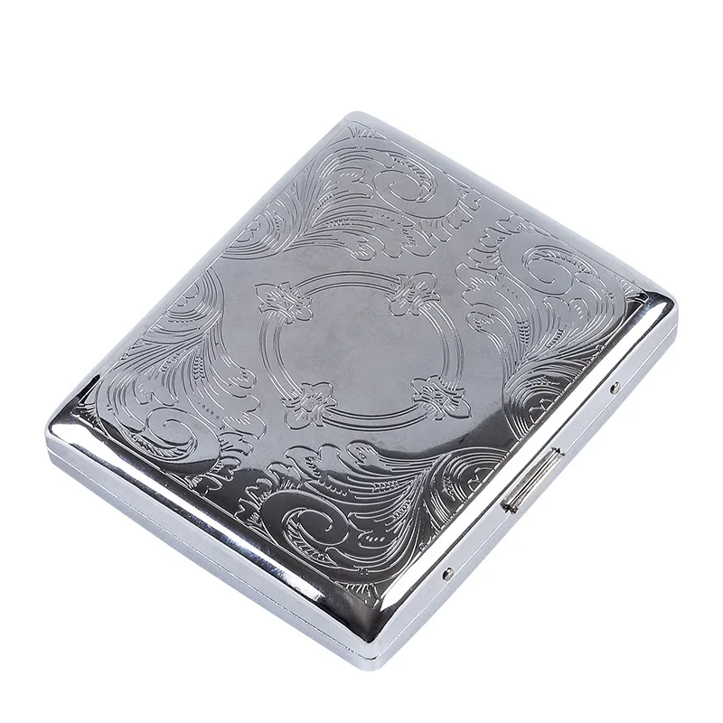 Hot selling 20pcs portable metal cigarette case double sided cigarette storage box smoking accessories