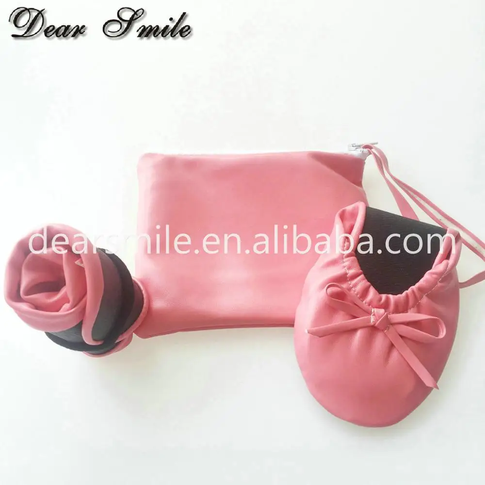 RTS ! Wholesale popular women foldable shoes fold up ballerina ballet flat shoes free shipping