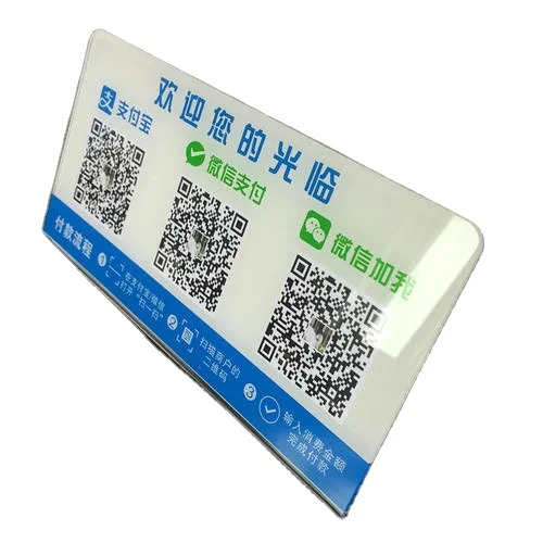 
Custom high quality Acrylic material variable QR code display board sticker 
