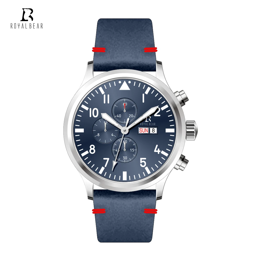 western China gents timepiece original Mesh Strap water resistant Chronograph  sports wristwatch