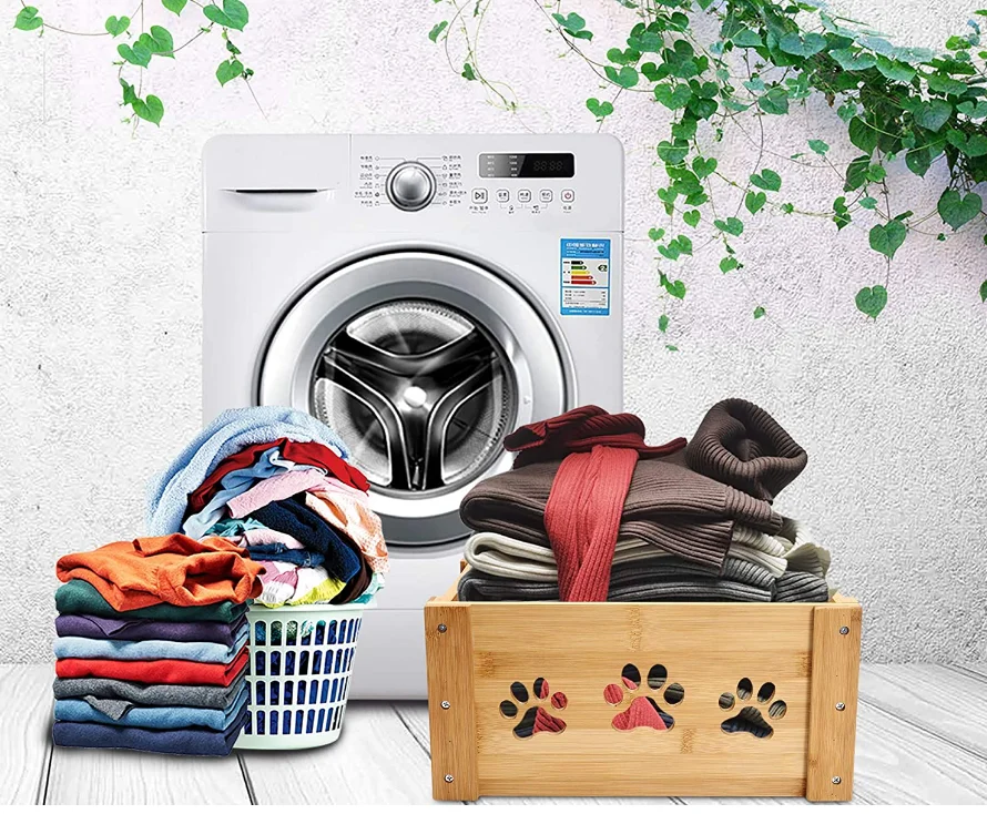 Wooden Dog Toy Box pet Food Box Wooden Storage crates Suitable for Storing cat and Dog Toys, Dog Clothes, pet Snacks