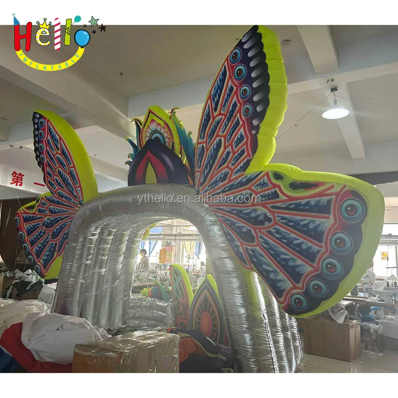 12m 16m custom large size inflatable dj booth stage cover concerts butterfly inflatable stage blow up dj club