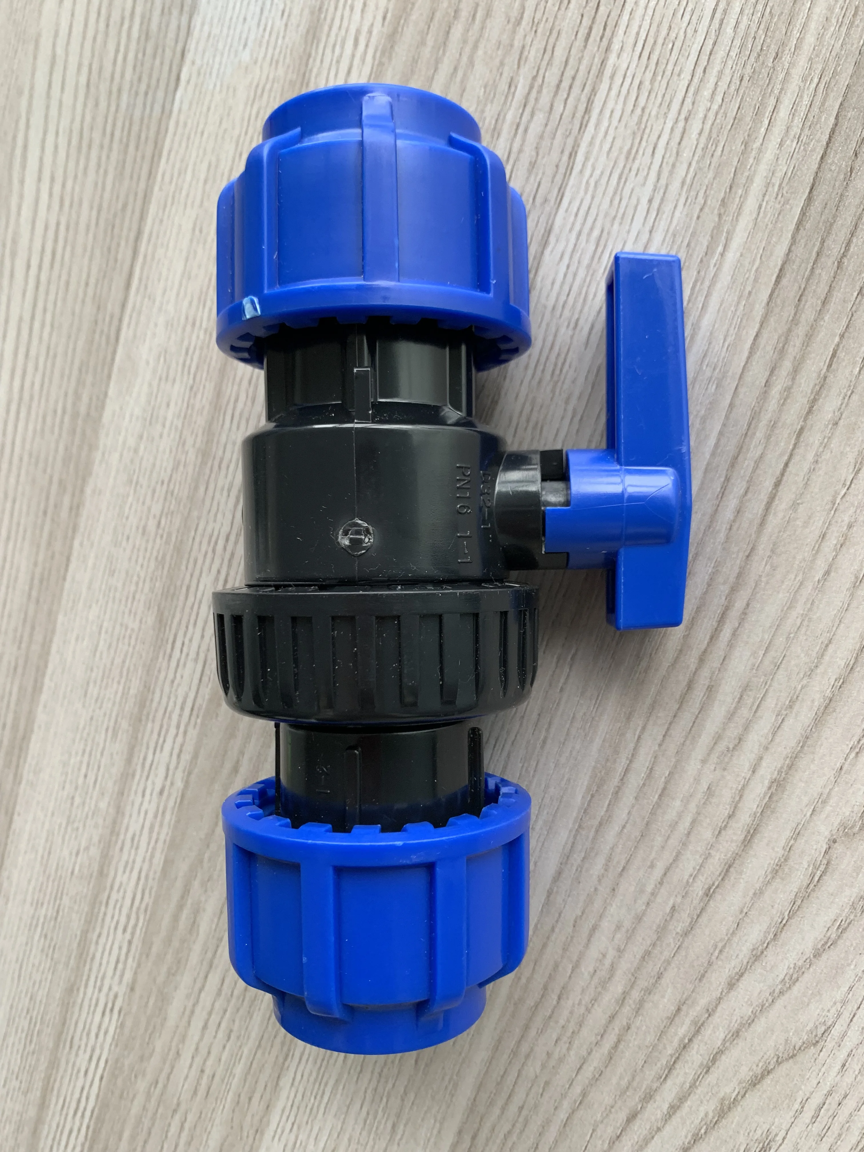 ERA PP COMPRESSION TRUE UNION BALL VALVE blue FITTINGS joint 20mm 25mm 32mm 40mm 50mm 63mm HDPE Compression PN16