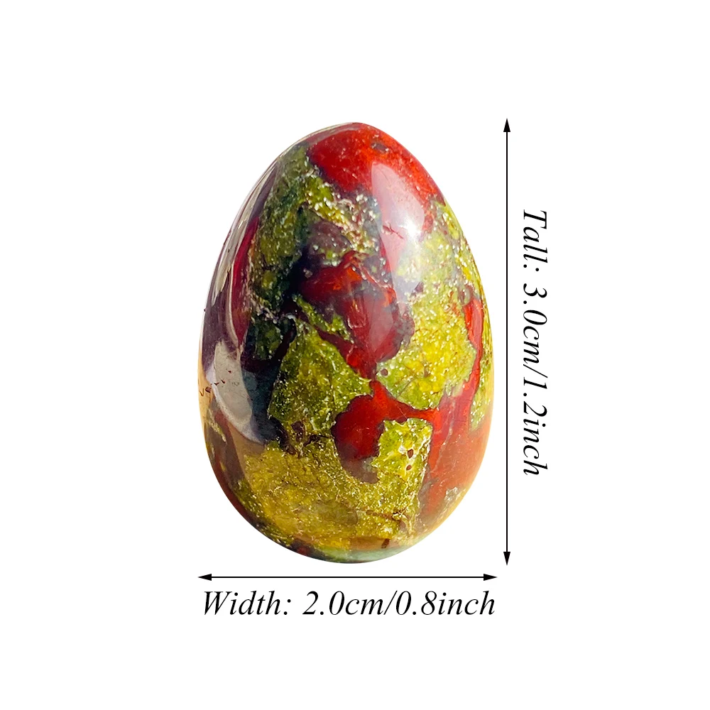 Wholesale Natural Crystal Crafts Dragon Blood Rough Stone Healing Small Egg Shape Polished for Gift