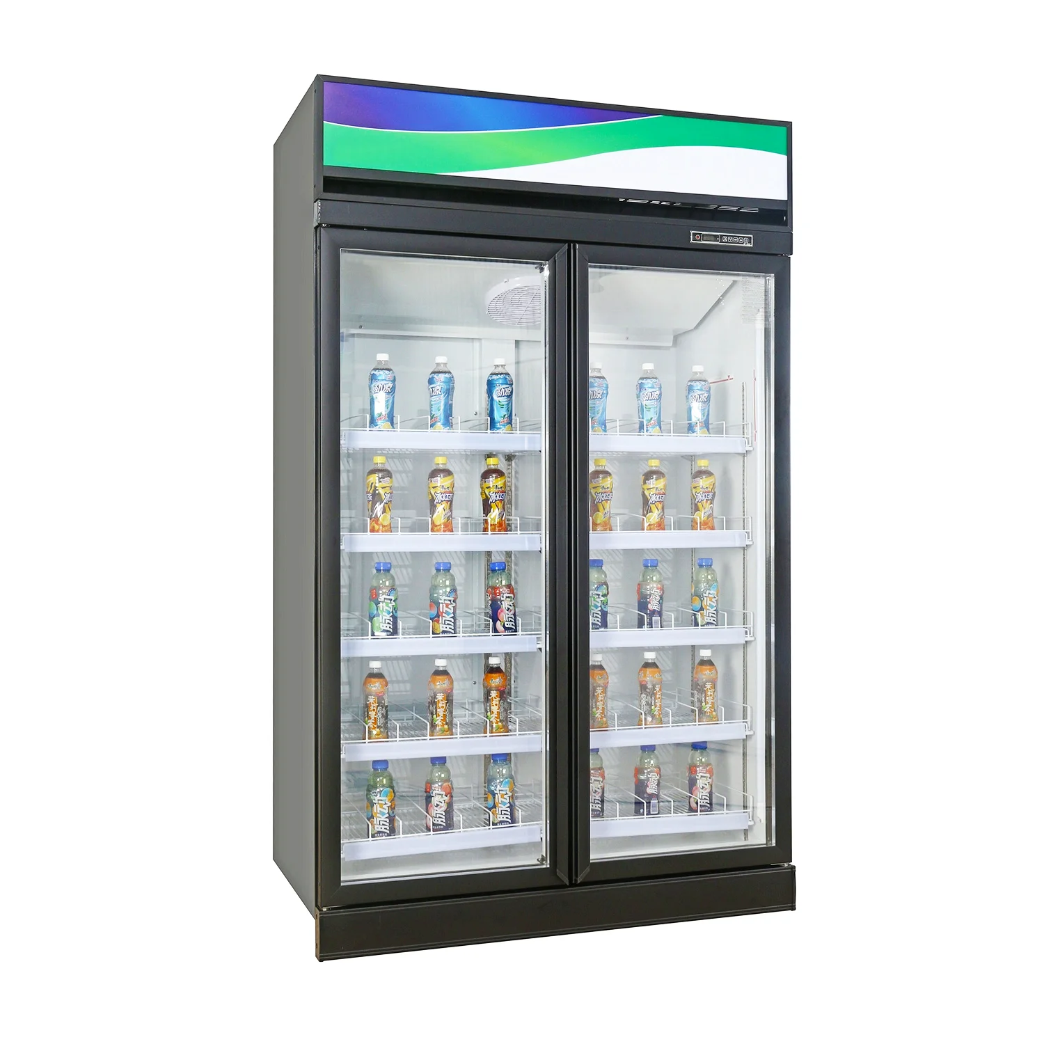 Bottom Mounted 950L Vertical Single Door Refrigerated Display Refrigerator Cooler