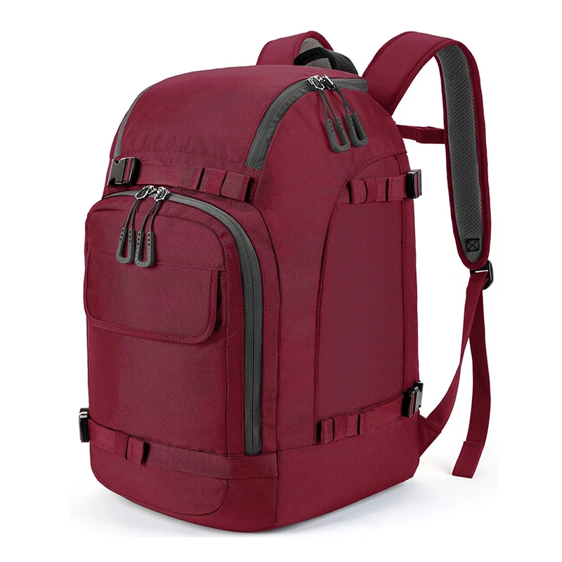 2025 China High Quality 55L Ski and Snowboard Boot Travel Backpack with Helmet Compartment with External and Bottom Waterproof