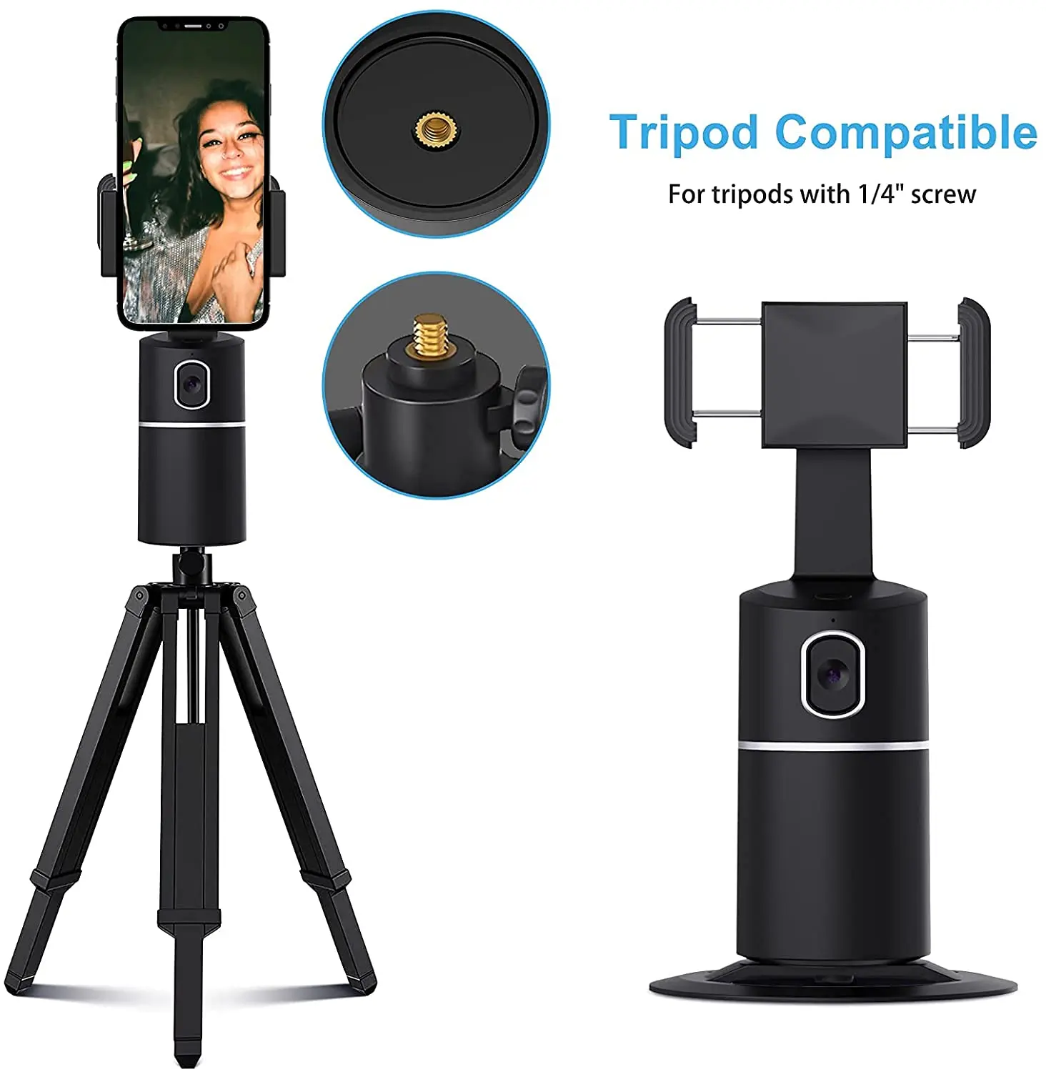 360 градусов автоматическое отслеживание смарт-телефон держатель смартфона Vlog камера Уход за кожей лица слежение объектом палка для
