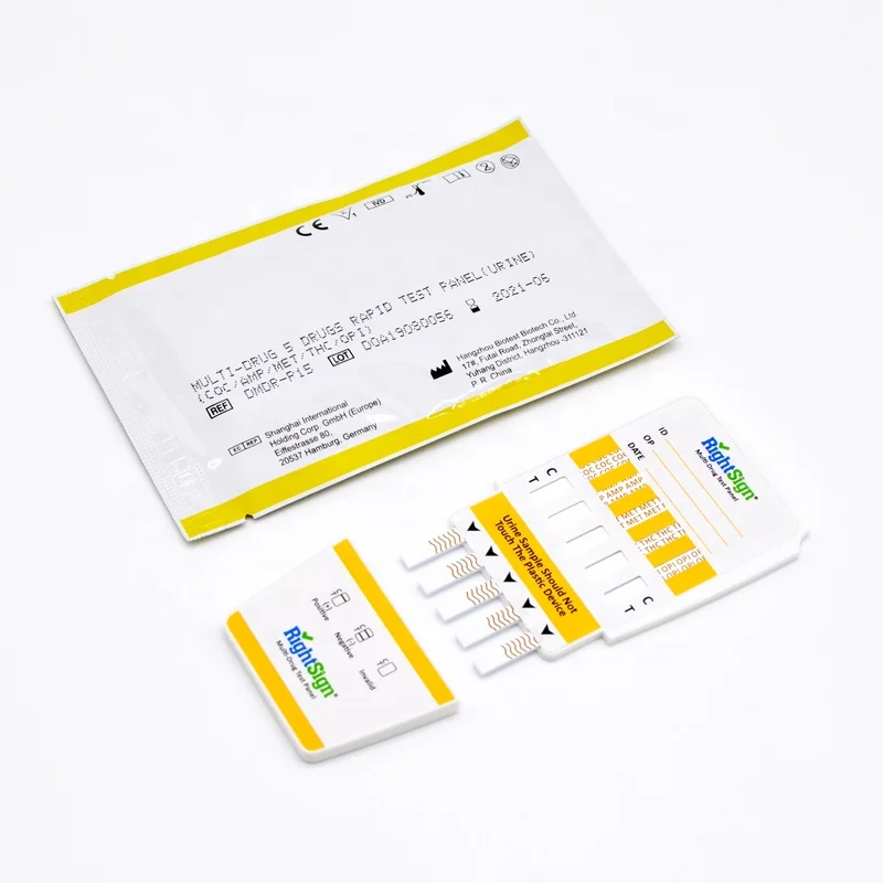 Hot Selling Multi Drugtest of Abuse Urine 5 Panel Rapid Test Kit Electric Drug Test CE Plastic Test Peracetic Acid Acceptable