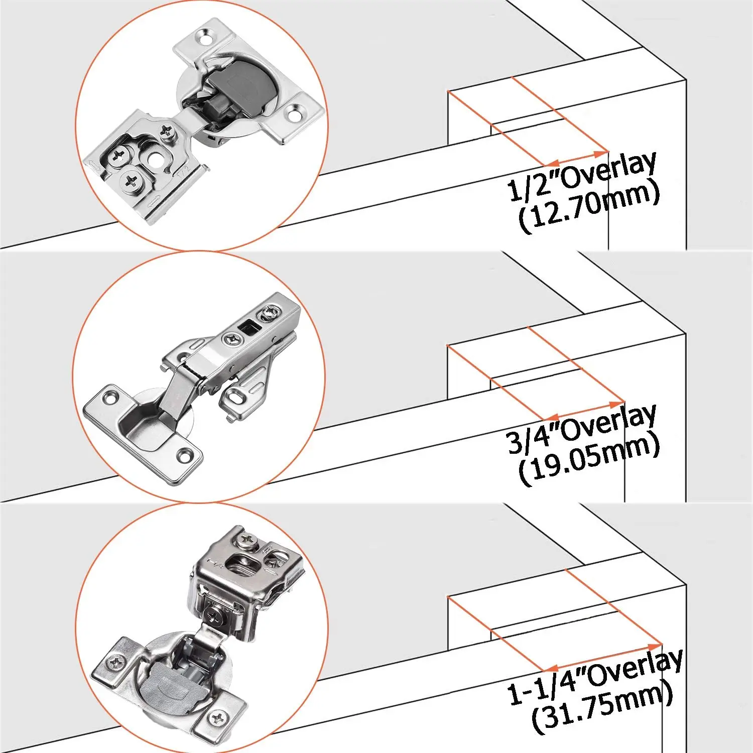 BOKE hot sales top quality full overlay clip on soft closing cabinet hinge with butterfly plate