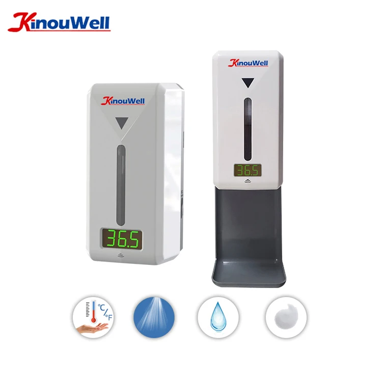 
KW269 Pro Hand Sanitizer Spraying Dispenser, Recycling Hand Sanitizer Dispenser, Intelligent Thermometer Sanitizer Dispenser 
