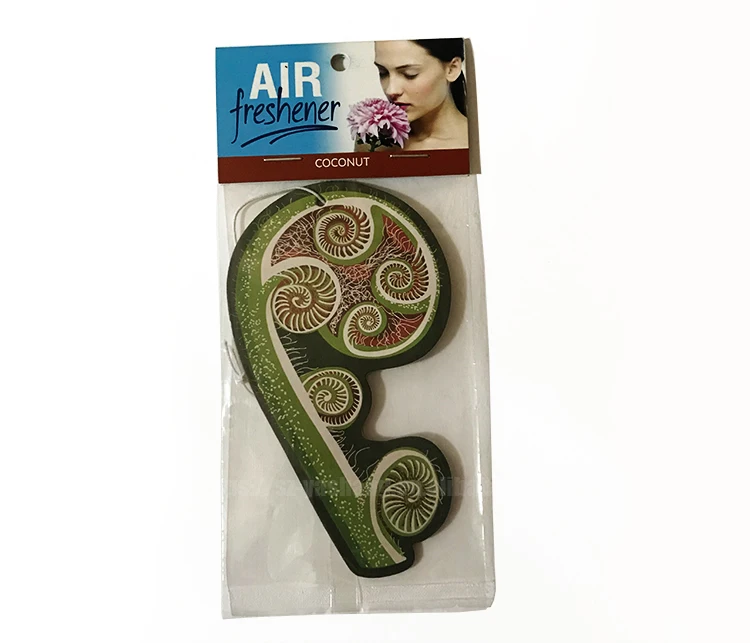 Ocean scents car paper air freshener with custom design hanging cheap car air freshener