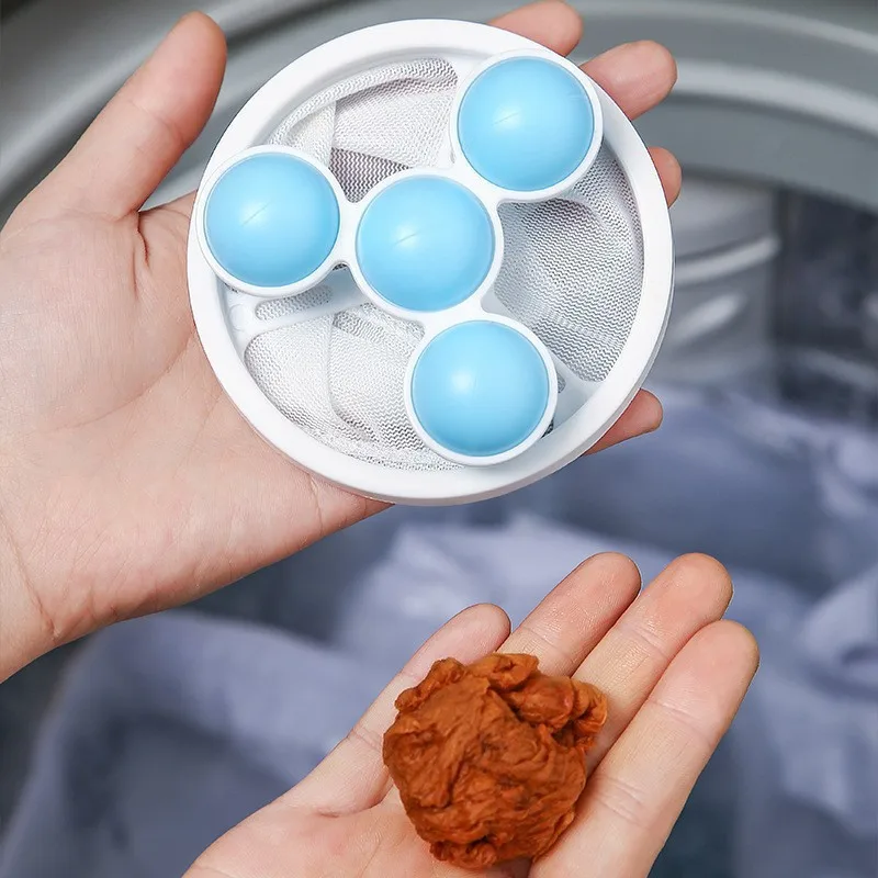 Reusable Washing Machine Hair Filter Cleaning Mesh Bag