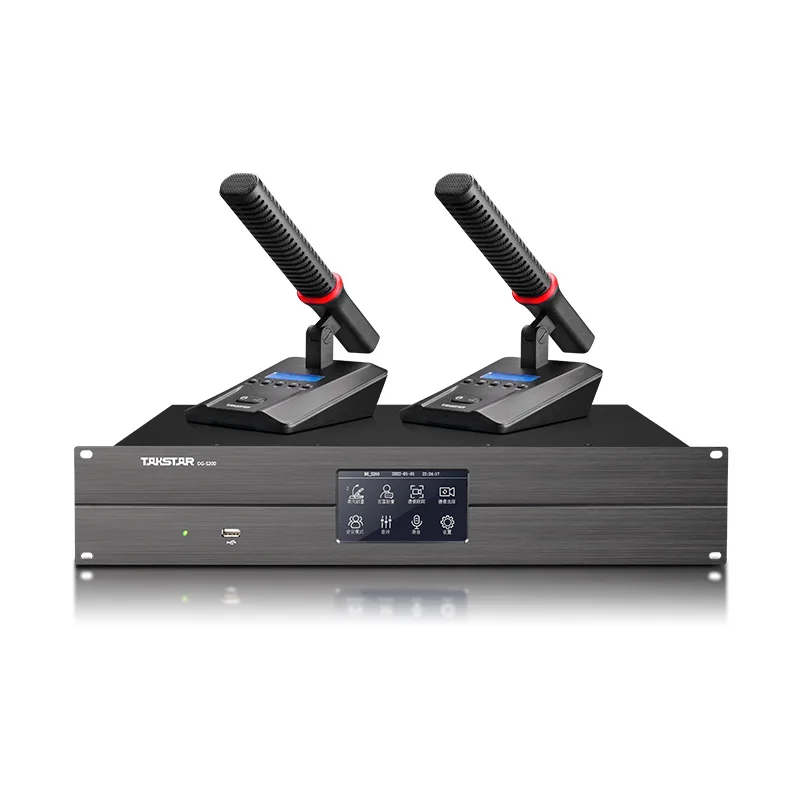 Takstar DG-S200 Wired Conference System Professional Desktop Digital Audio Video System microphone interpretation voting