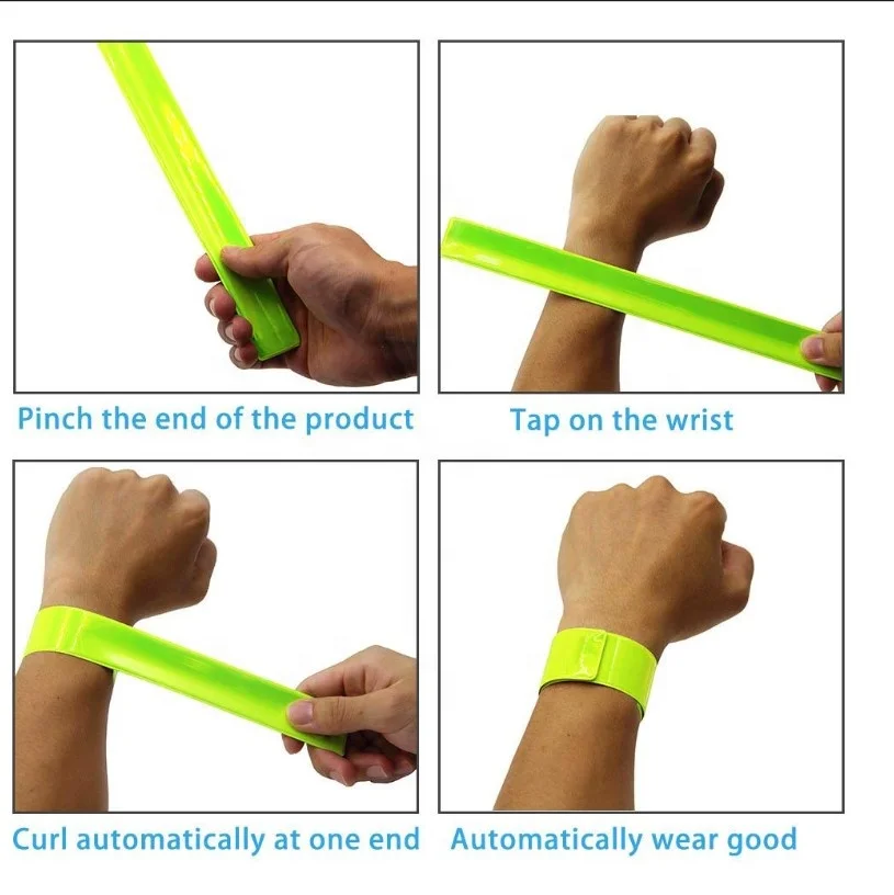 Reflective High Viz Slap Wrap Arm Band Ankle Trouser Clip Bike Bicycle Cycle Leg