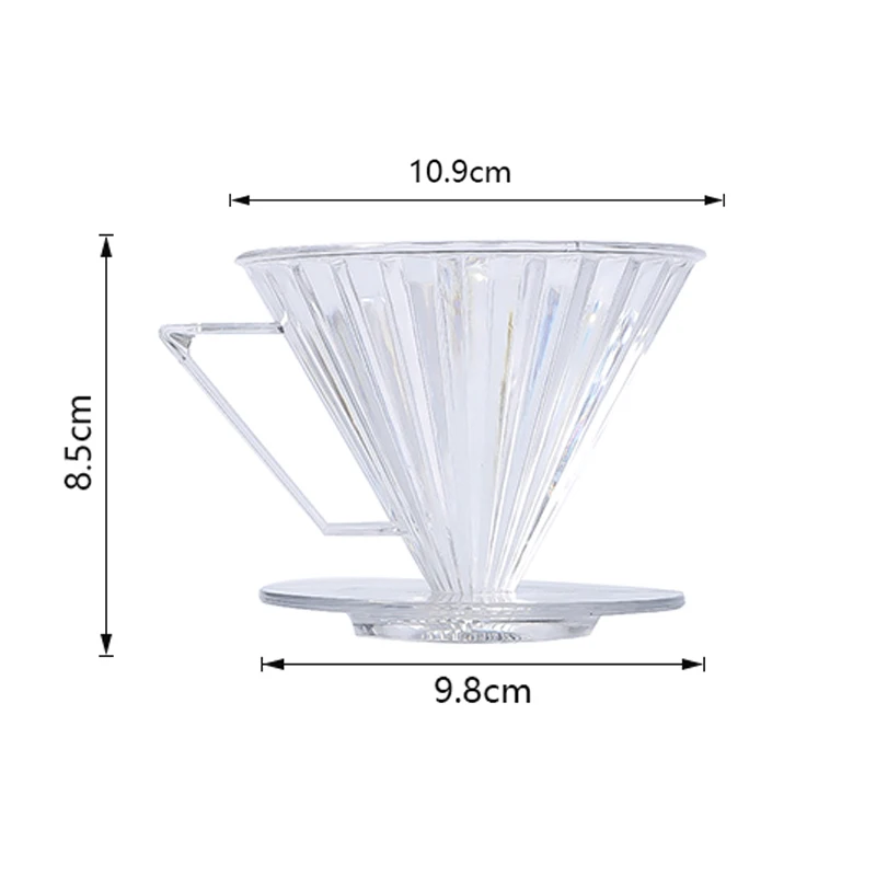 V60 Смола капельный горшок прозрачный ручной работы один предмет кофе спрайт отвод кофейный фильтр чашка