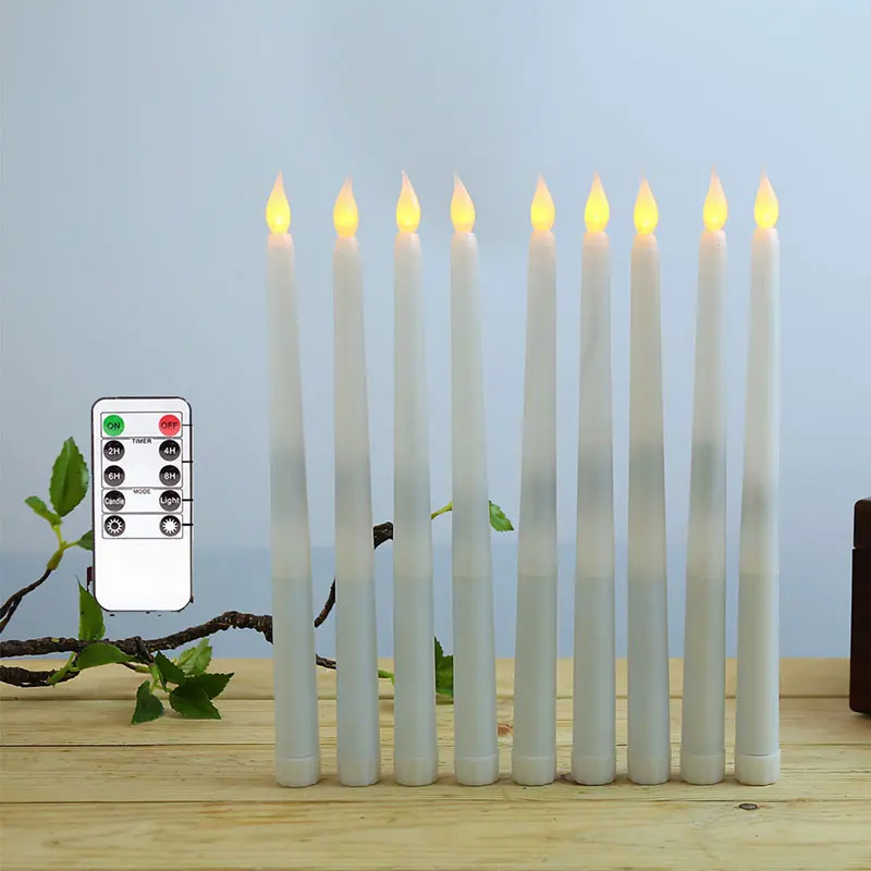 New Style Good Quality Tear Drop Wax Yellow Light Flickering Led Candles Battery Use Electric Flameless For
