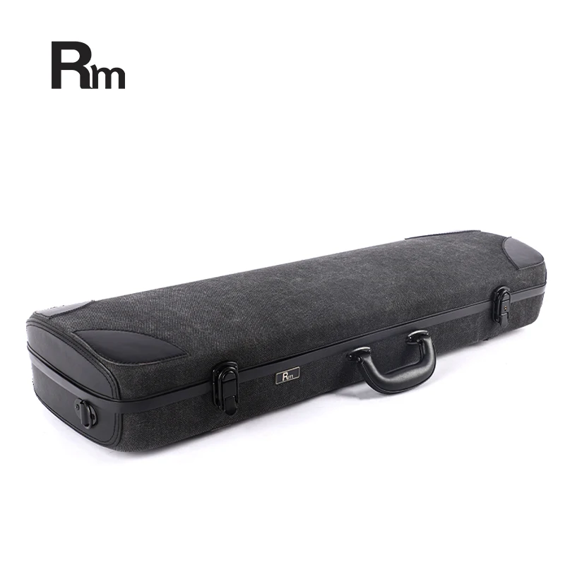 RM factory direct sales custom square shockproof full size fiberglass hard shell high-grade violin case musical instrument case