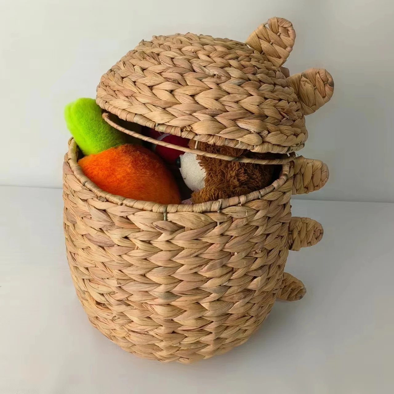 Gourd grass woven oval shape without handle storage basket toy storage basket miscellaneous storage basket multifunctionalbasket