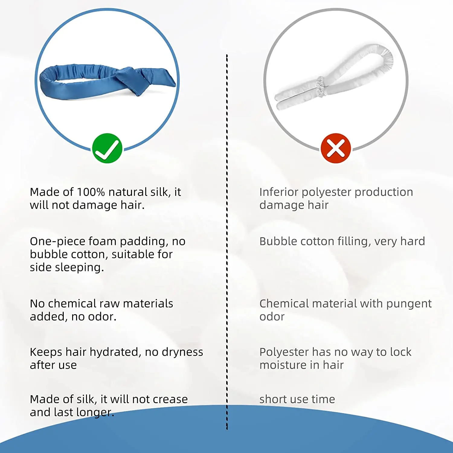 Ободок для завивки волос без тепла, 100% шелк, без нагрева, лента для завивки волос с шелковыми резинками для длинных волос