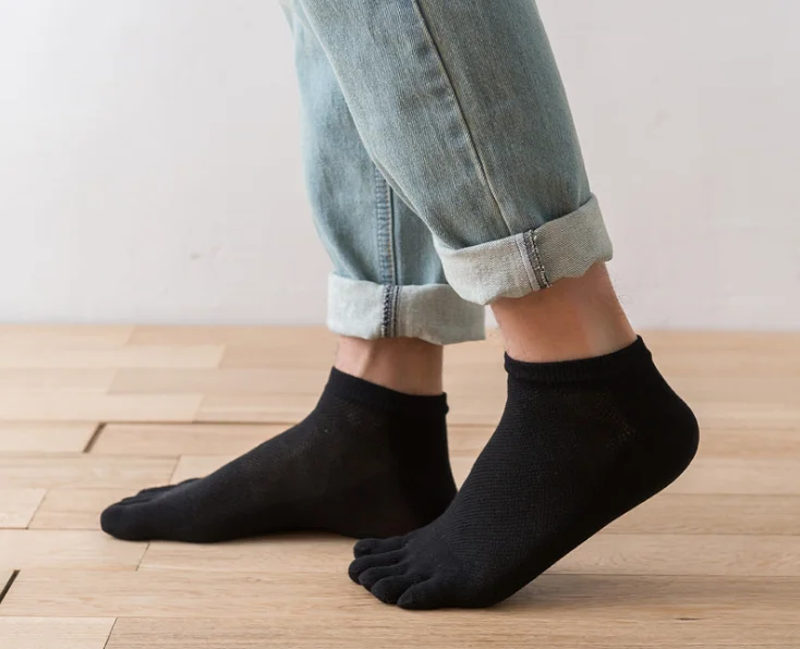 Men Five Finger Toe Socks Cotton Crew Casual summer Socks