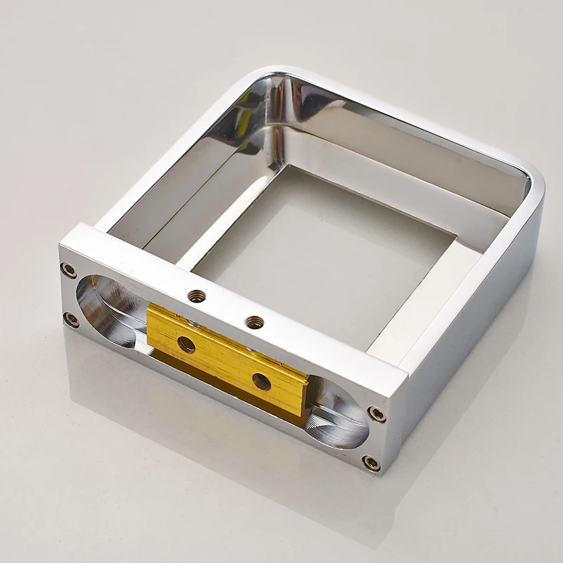 Wall Mounted Brass+Glass Soap Dish  Bathroom Soap Holder Soap Caddy Shelf