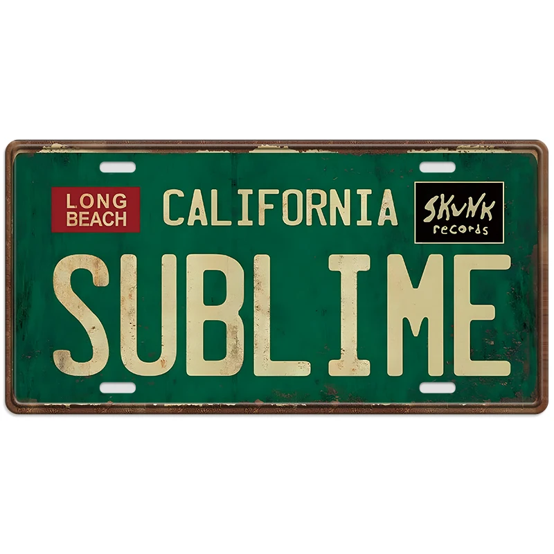 wholesale 15*30cm vintage retro decorative funny metal tin sign Design  mplaque vintage metal tin sign Custom License Plate