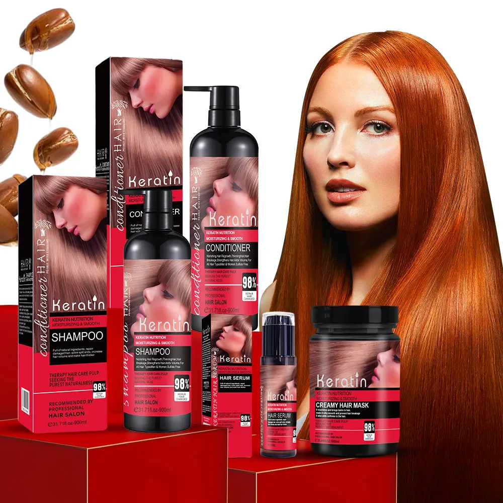 Private Label Organic Hair Shampoo And Conditioner Nourishing Moisturizing Hair smooth Keratin Hair Care Shampoo And Conditioner