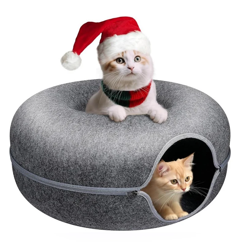 2024 NEW Products Can Play Can Sleep Felted Cat Nest Cushion Pet Dog Soft Bed